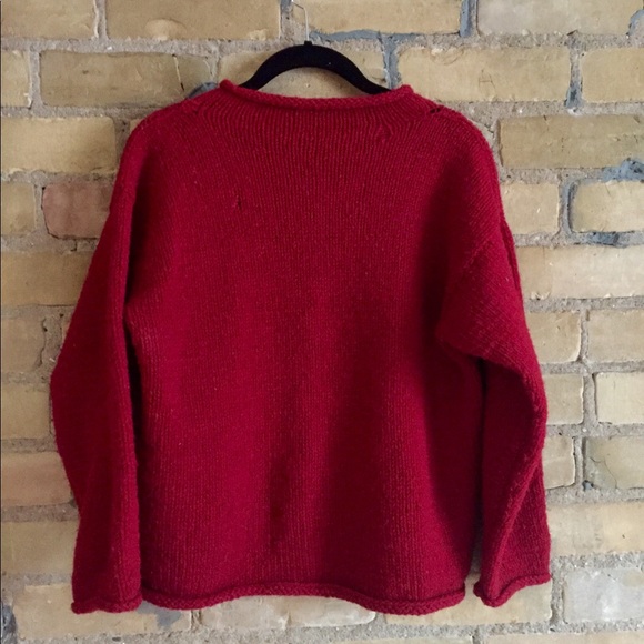 Cropped wool oversized sweater - Picture 3 of 3